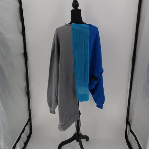 Ben Taverniti UNRAVEL PROJECT Over-Sized Asymmetrical Sweatshirt - Picture 9 of 10